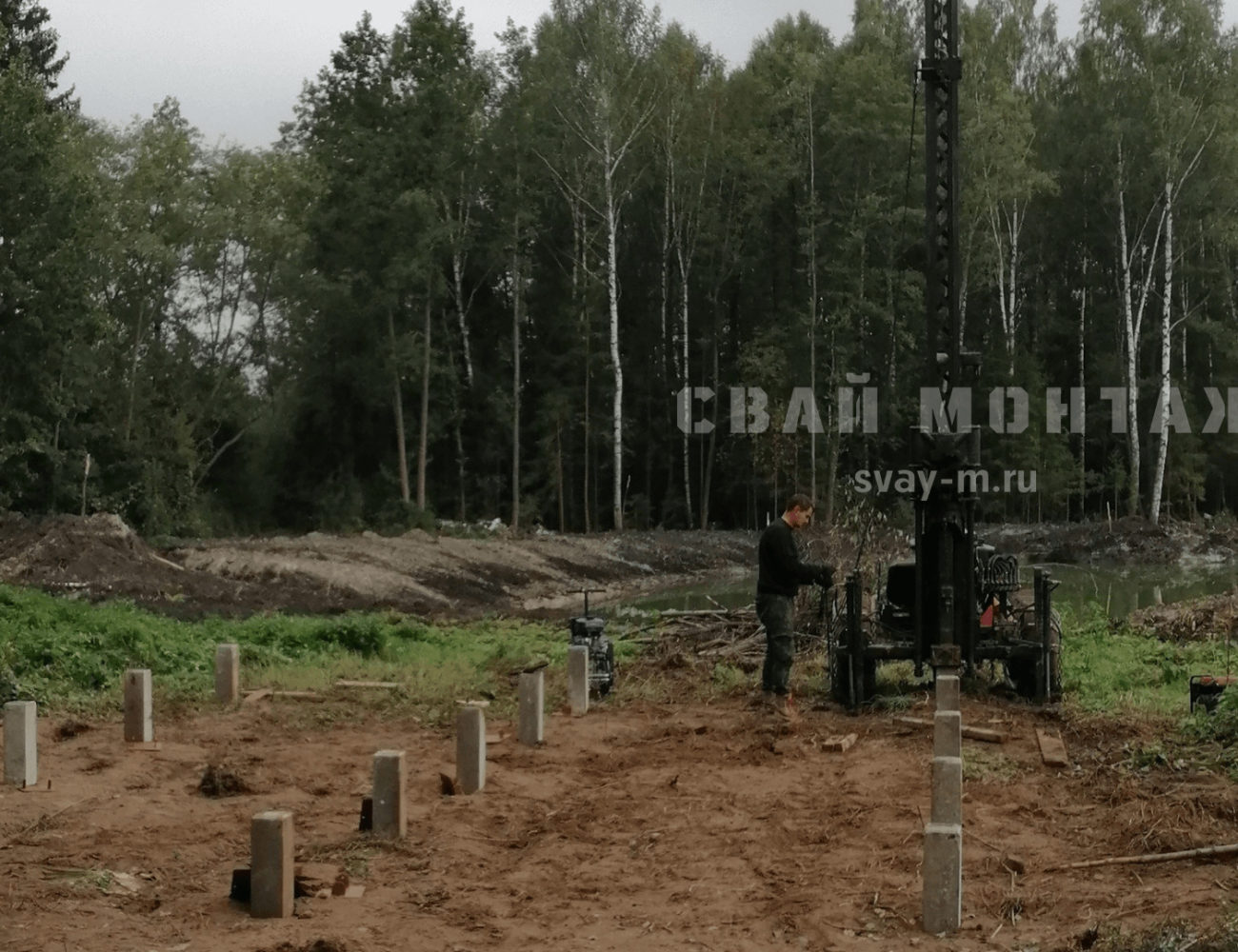 Фундамент на ЖБ сваях под ключ | Тверь и Тверская область